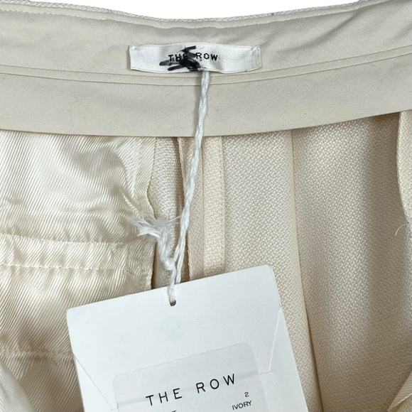 The Row Ivory Max Straight Leg Trousers Women’s Size 2 Minimalist Luxe Style - Picture 8 of 15